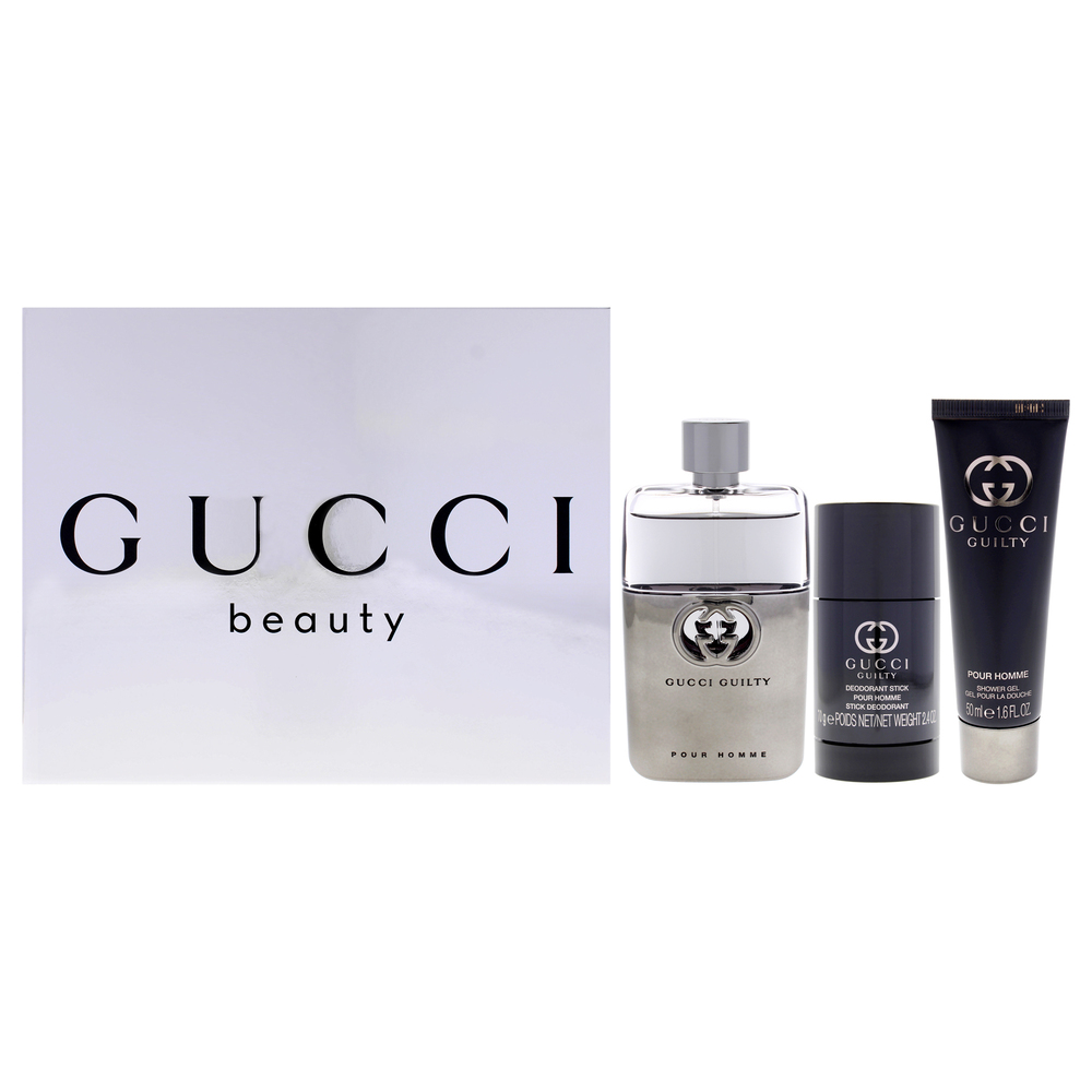 Gucci Guilty by Gucci for Men - 3 Pc Gift Set 3oz EDT Spray, 2.4oz